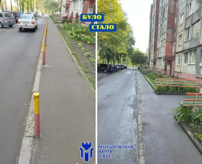 У Рівному зобов’язали голову ОСББ зняти стовпчики біля будинку — мешканці занепокоєн