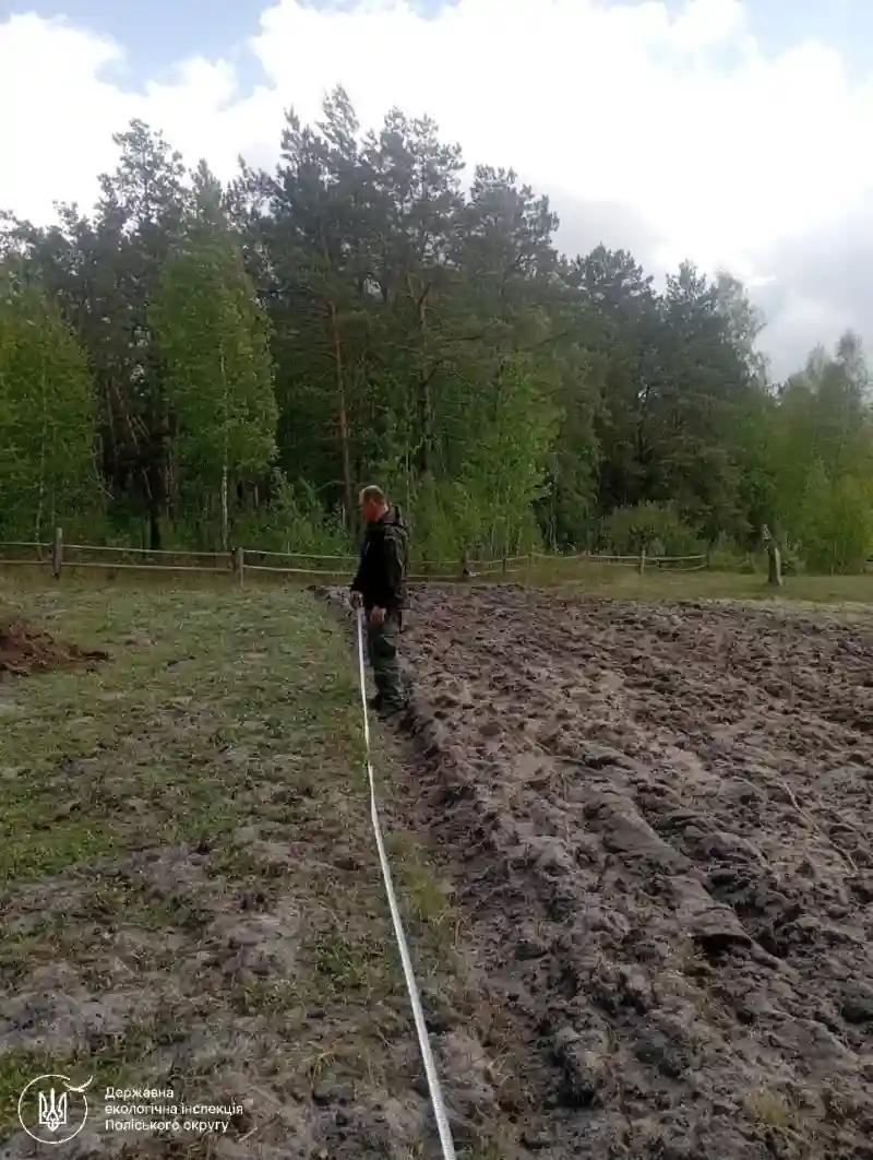 У заповідній зоні Рівненщини виявили незаконне поле та самовільну дорогу
